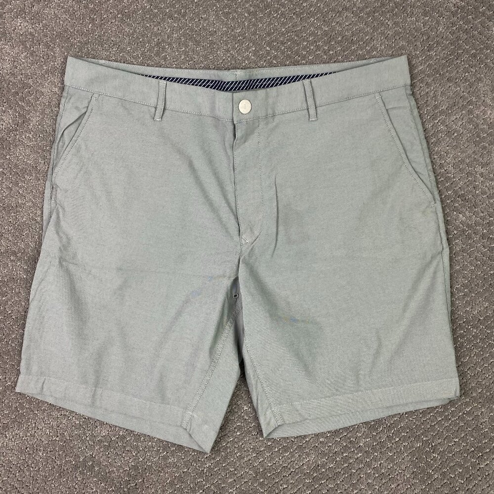 Bonobos Highland Tour Golf Shorts Men's 38 Gray Performance 8" Inseam Flat Front